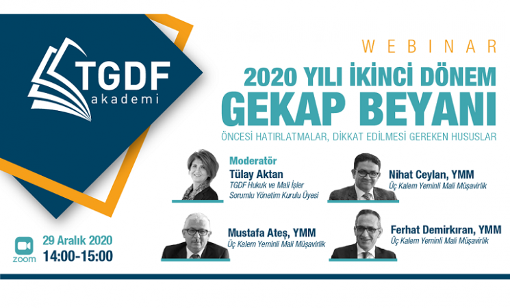 2020 Yılı 2. Dönem GEKAP değerlendirildi!